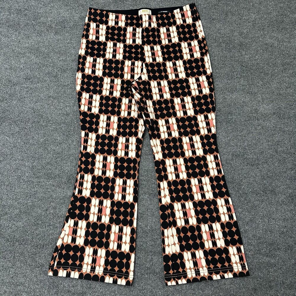 Maeve Pants Women Medium Margot Kick Flare Crop Anthropologie Casual Geometric